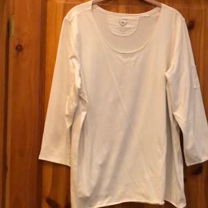 Chicos Zenergy white tee. Size 3